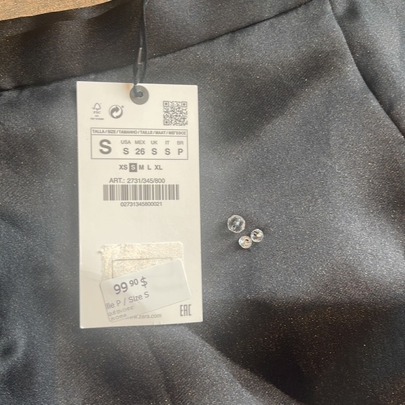 ZARA JEWEL TRIM TOP  AND SKIRT LIMITED EDITION SIZE SMALL - Picture 11 of 15